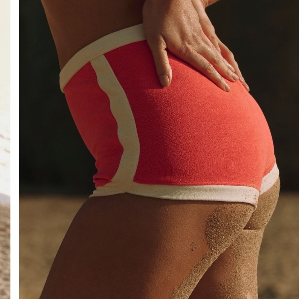 FREE PEOPLE ONEONE red Genesis Boy-short Surf Bottoms NWT